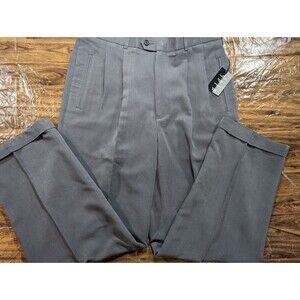 J. Ferrar Mens Dark Grey Rayon Polyester Dress Pants Size 34 x 30 New with Tags